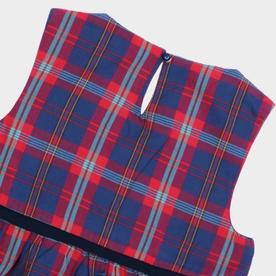 پیراهن‏ دنیم ‏چهارخانه ‏پیش‏ چپ‏ و ‏راستی