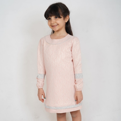 پیراهن ژاکارد(تنه درختی)آستین کش دار