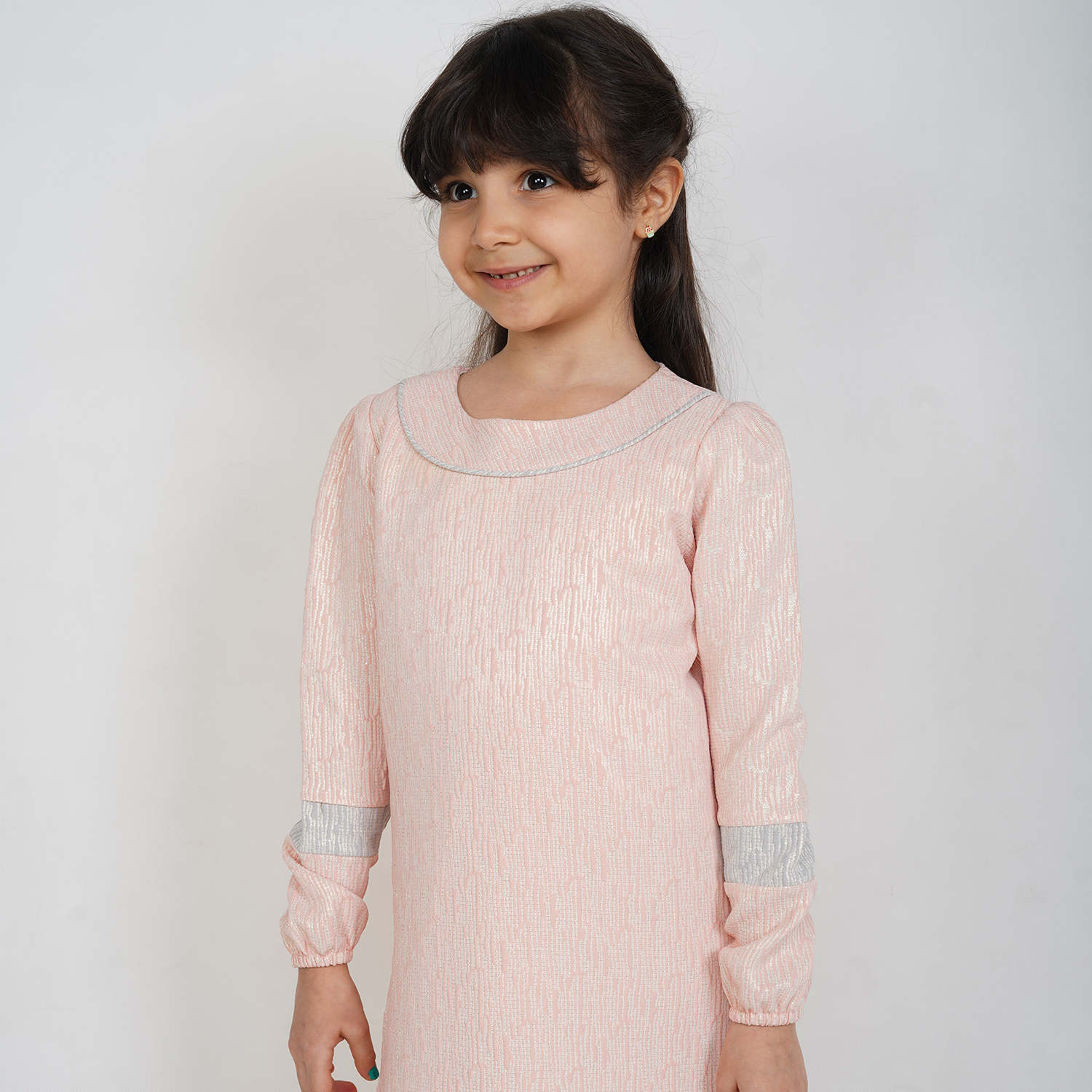 پیراهن ژاکارد(تنه درختی)آستین کش دار