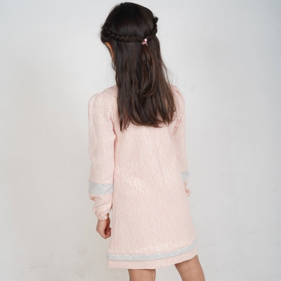 پیراهن ژاکارد(تنه درختی)آستین کش دار