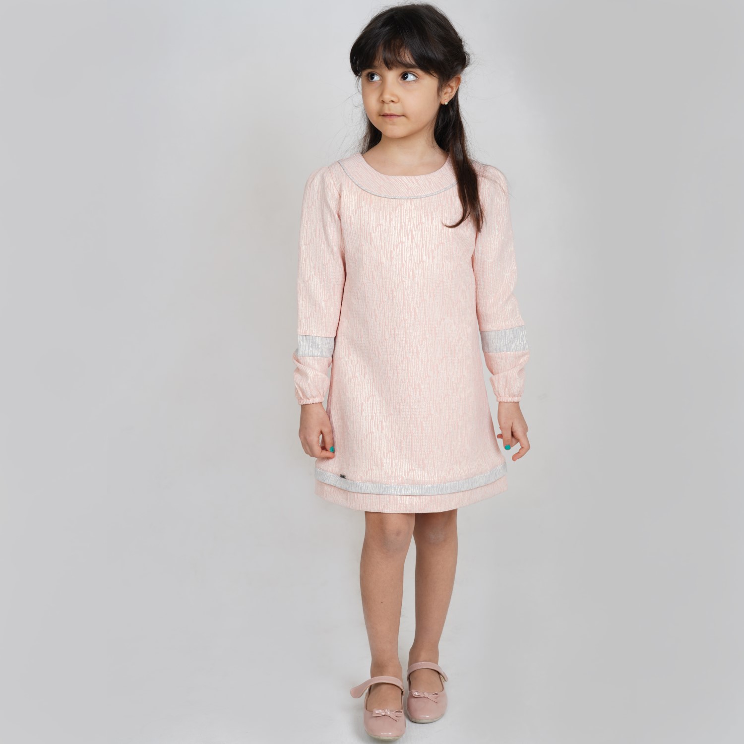 پیراهن ژاکارد(تنه درختی)آستین کش دار