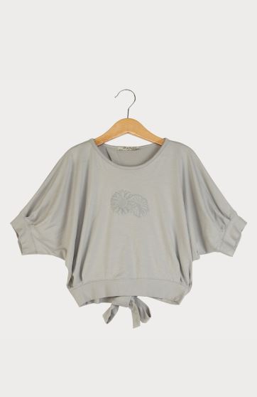 بلوز ویسکوز آستین کوتاه ‏کیمونو