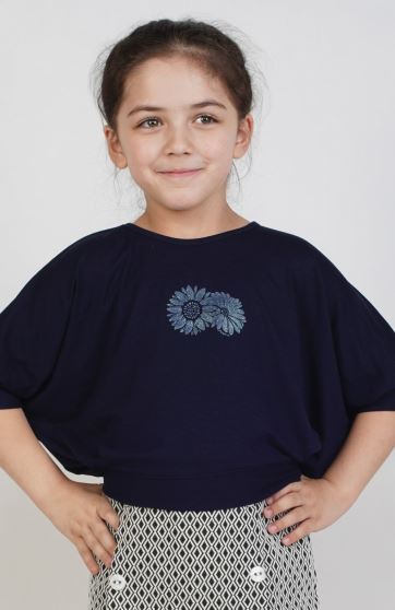 بلوز ویسکوز آستین کوتاه ‏کیمونو