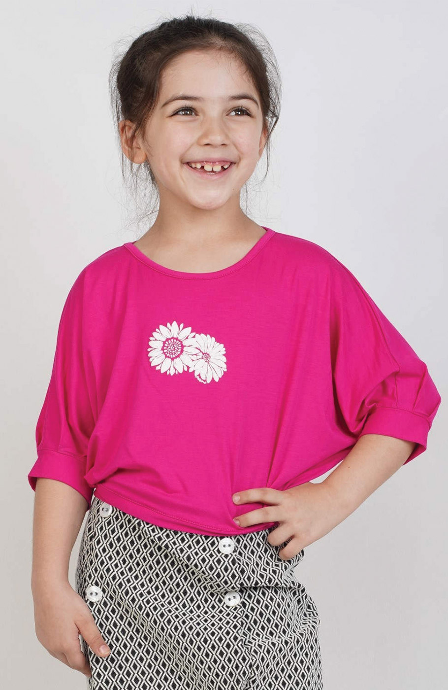 بلوز ویسکوز آستین کوتاه ‏کیمونو