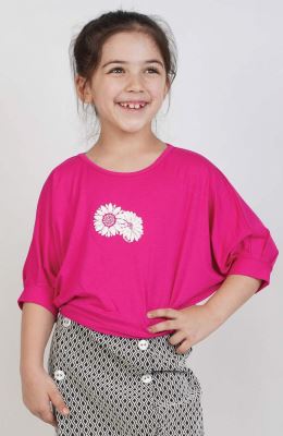 بلوز ویسکوز آستین کوتاه ‏کیمونو