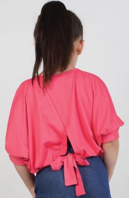 بلوز ویسکوز آستین کوتاه ‏کیمونو