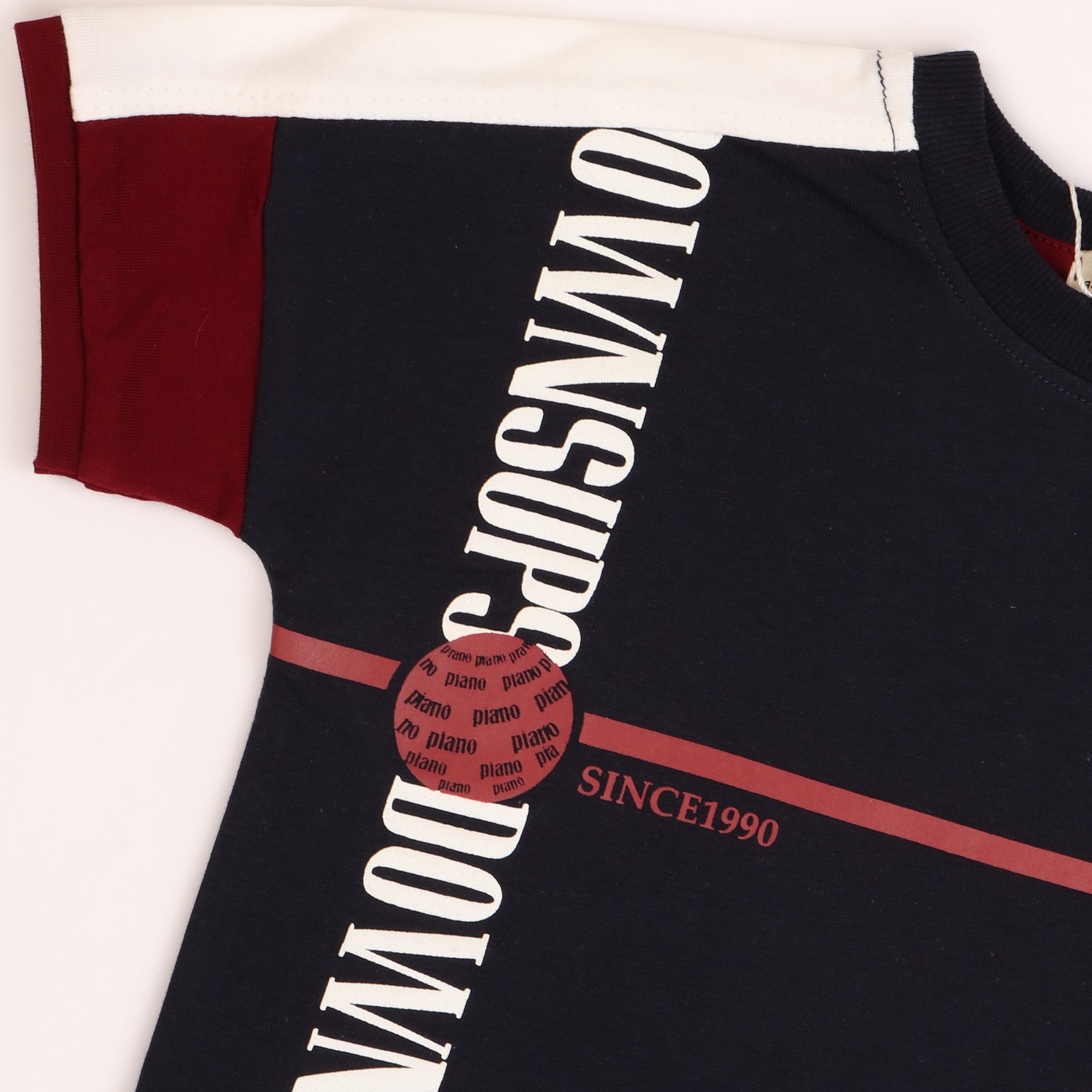 تیشرت‏ یکرو لایکرا آستین ‏برش‏ دار (ست با کد 1912)