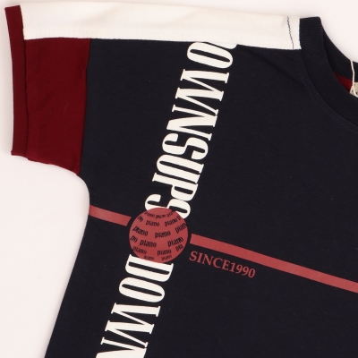 تیشرت‏ یکرو لایکرا آستین ‏برش‏ دار (ست با کد 1912)