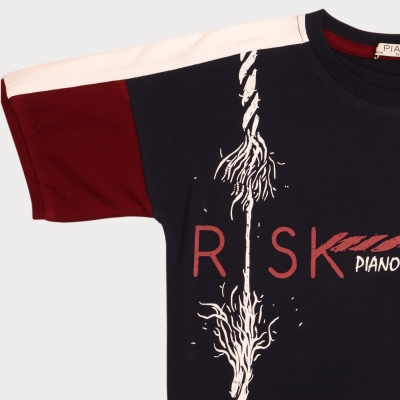 تیشرت‏ یکرو لایکرا آستین ‏برش‏ دار (ست با کد 1913)