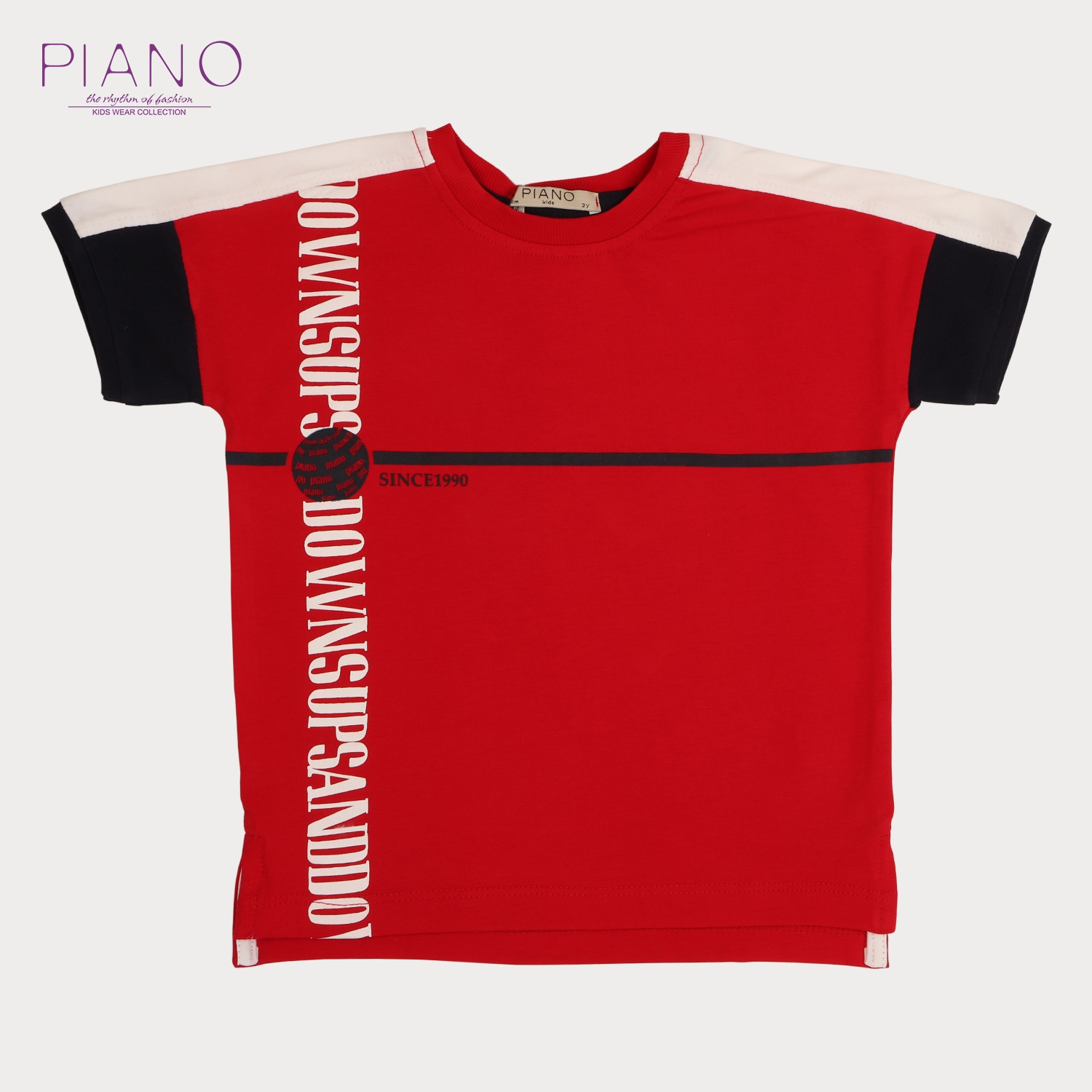 تیشرت‏ یکرو لایکرا آستین ‏برش‏ دار (ست با کد 1912)