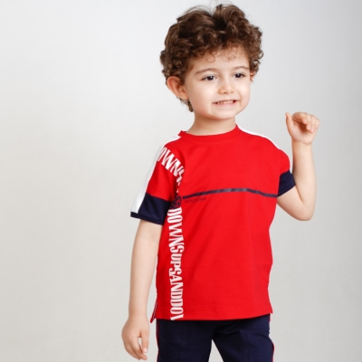 تیشرت‏ یکرو لایکرا آستین ‏برش‏ دار (ست با کد 1912)