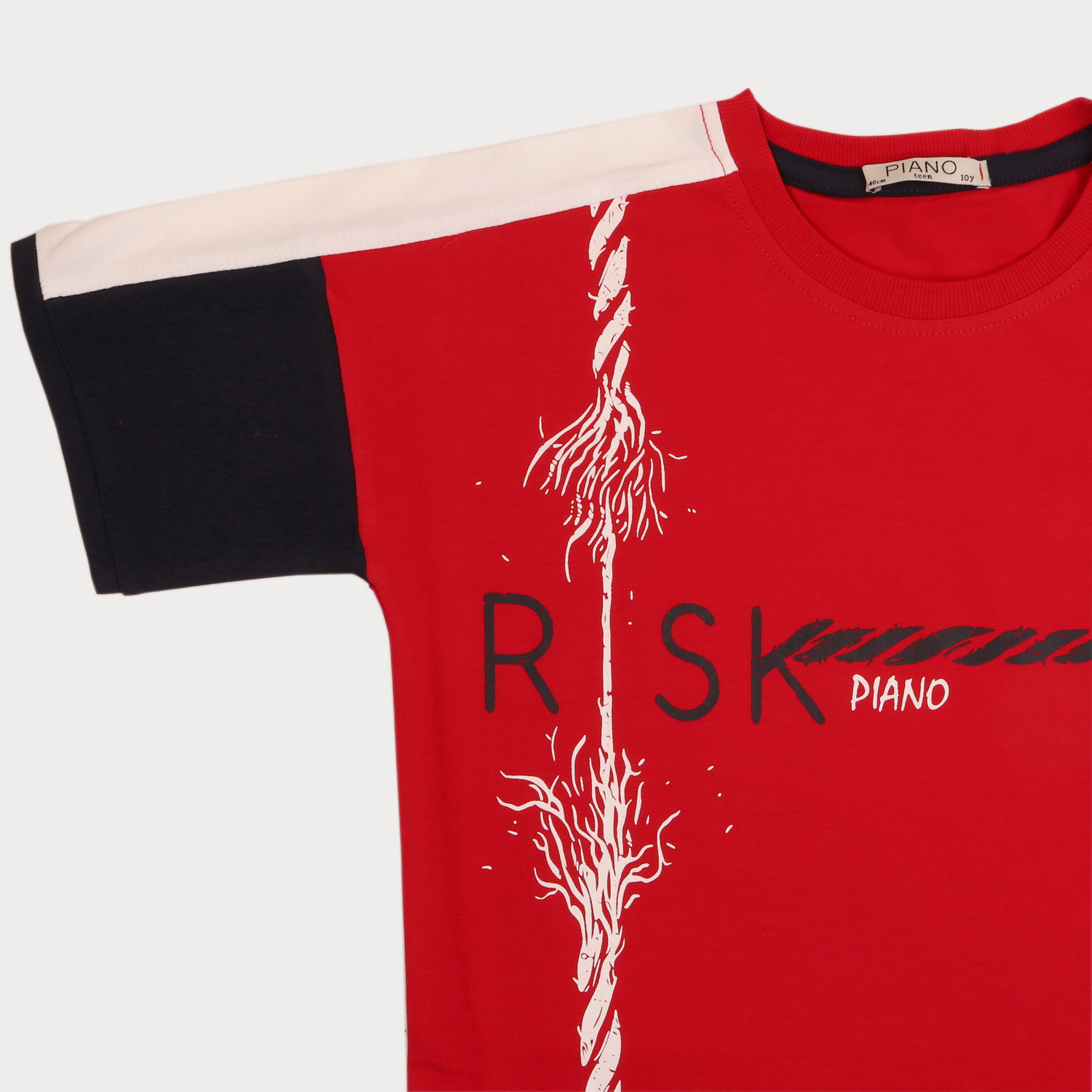 تیشرت‏ یکرو لایکرا آستین ‏برش‏ دار (ست با کد 1913)