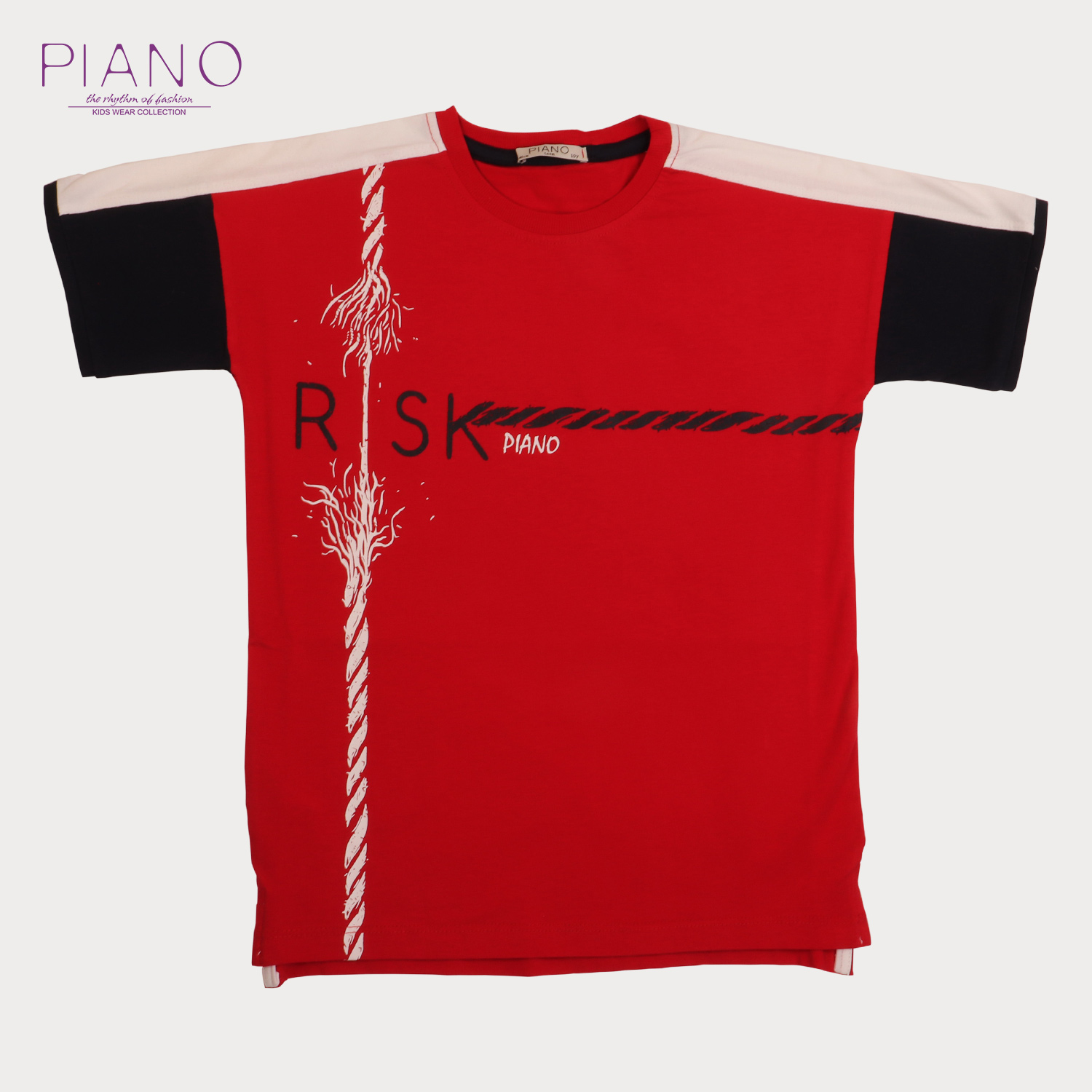 تیشرت‏ یکرو لایکرا آستین ‏برش‏ دار (ست با کد 1913)