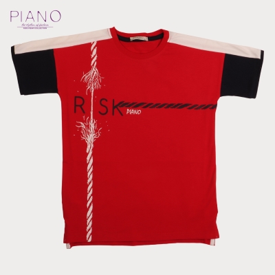 تیشرت‏ یکرو لایکرا آستین ‏برش‏ دار (ست با کد 1913)