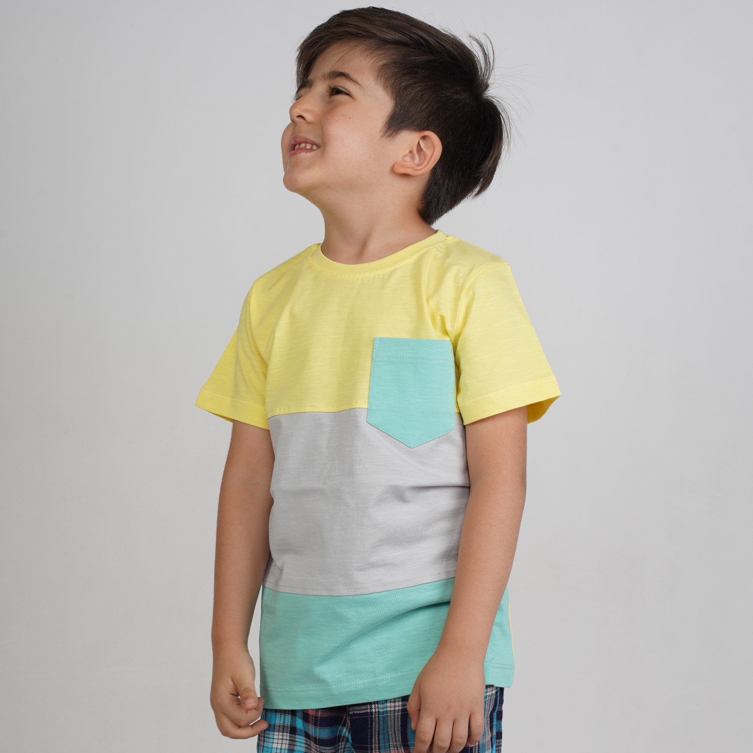 تیشرت ‏یکرو اسلپ ‏با برش‏ و جیب