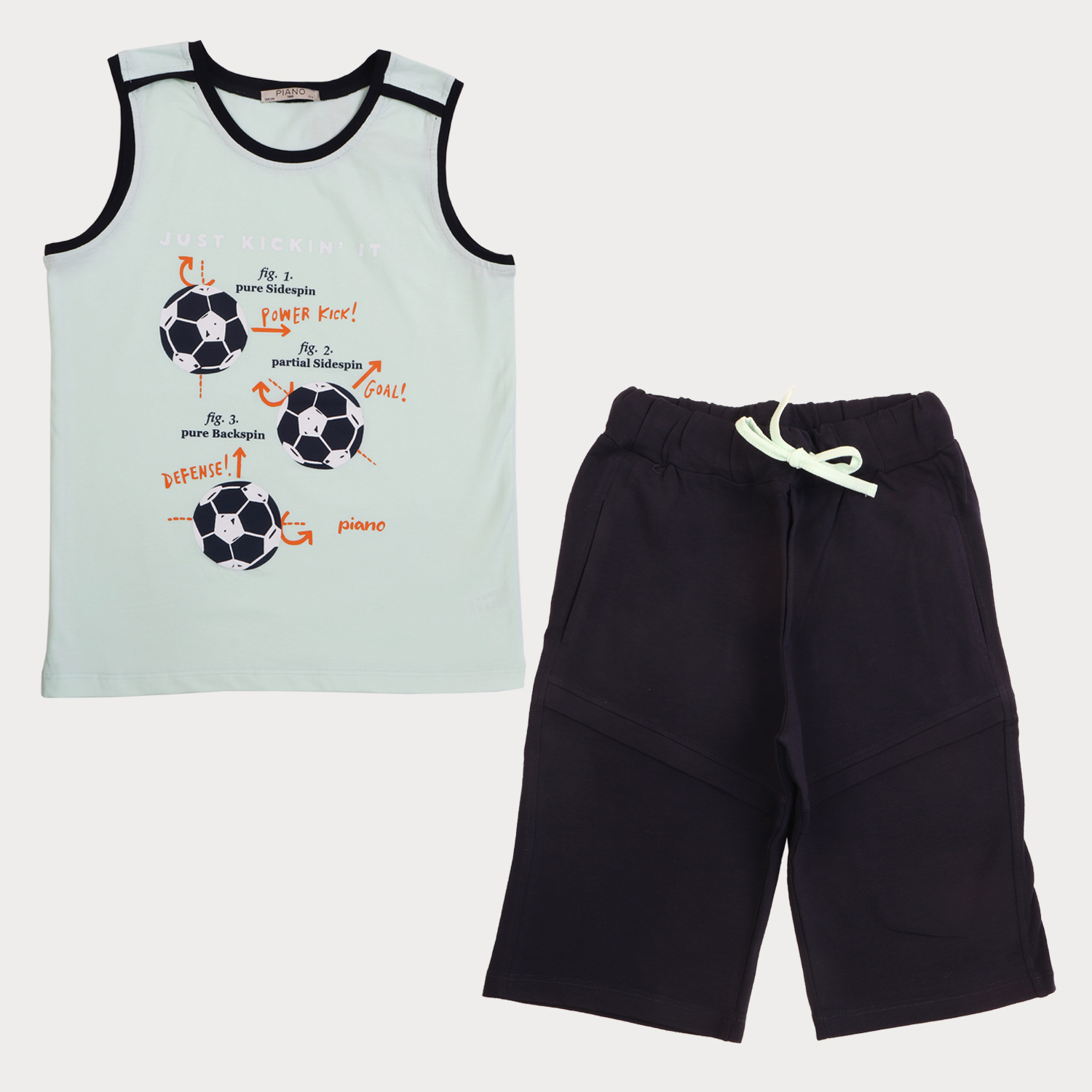 تاپ و شلوارک‏ یکرو لایکرا‏ و دورس ‏دو نخ