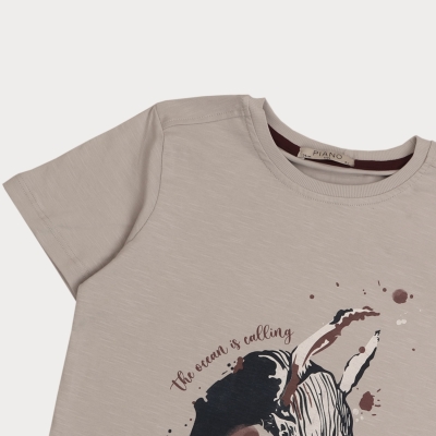 تیشرت‏ یکرو اسلپ ‏سرشانه ‏برگشته (ست با کد 1926)