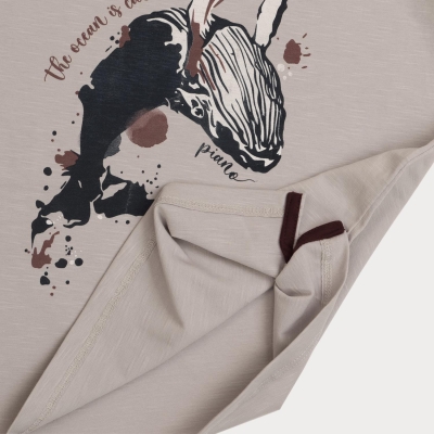 تیشرت‏ یکرو اسلپ ‏سرشانه ‏برگشته (ست با کد 1926)