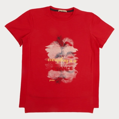 تیشرت‏ یکرو اسلپ ‏پهلو برش ‏دار