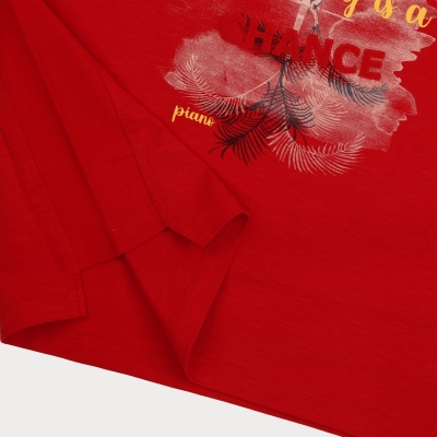 تیشرت‏ یکرو اسلپ ‏پهلو برش ‏دار