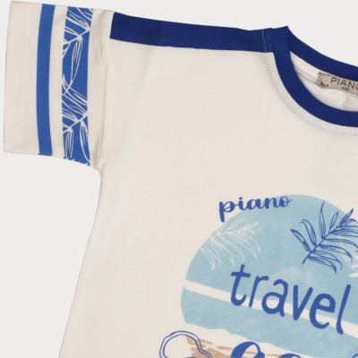 تیشرت‏ یکرو لایکرا سرشانه‏ برش‏ دار