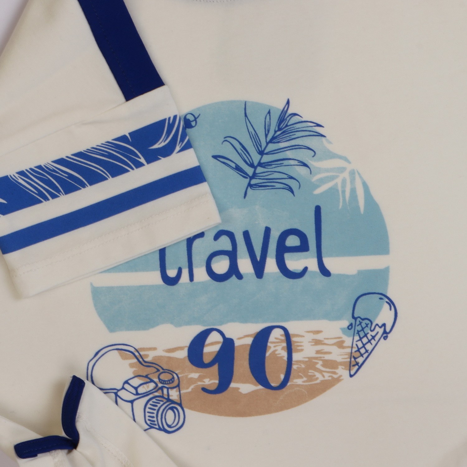 تیشرت‏ یکرو لایکرا سرشانه‏ برش‏ دار