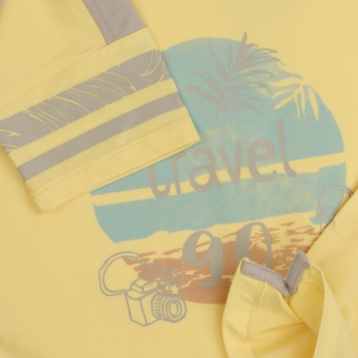 تیشرت‏ یکرو لایکرا سرشانه‏ برش‏ دار