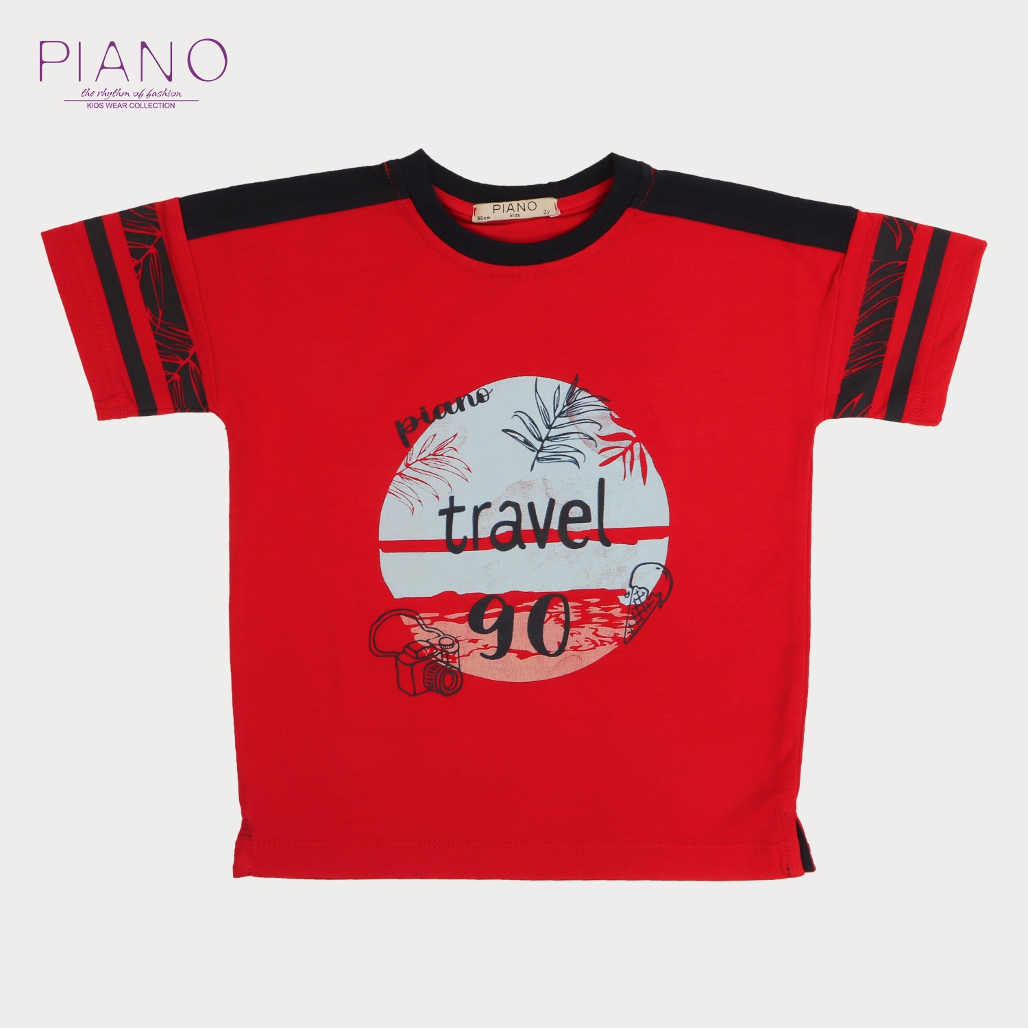 تیشرت‏ یکرو لایکرا سرشانه‏ برش‏ دار