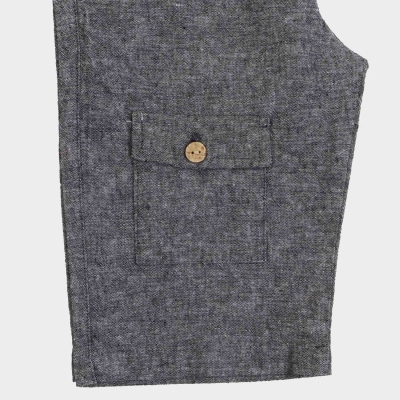 شلوارک‏ لینن ‏افکت ‏دار‏ جیب ‏دار