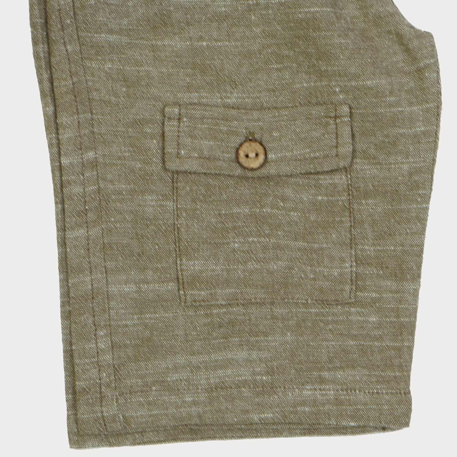 شلوارک‏ لینن ‏افکت ‏دار‏ جیب ‏دار