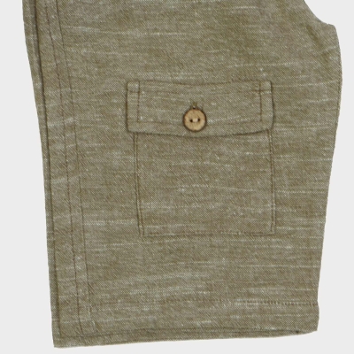 شلوارک‏ لینن ‏افکت ‏دار‏ جیب ‏دار