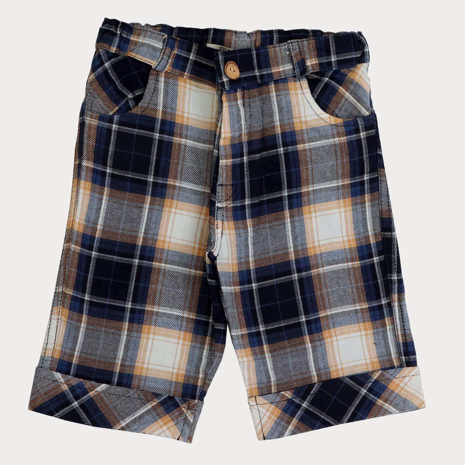 شلوارک ‏ایندیگو چهارخانه‏ (ست با کد 1936)