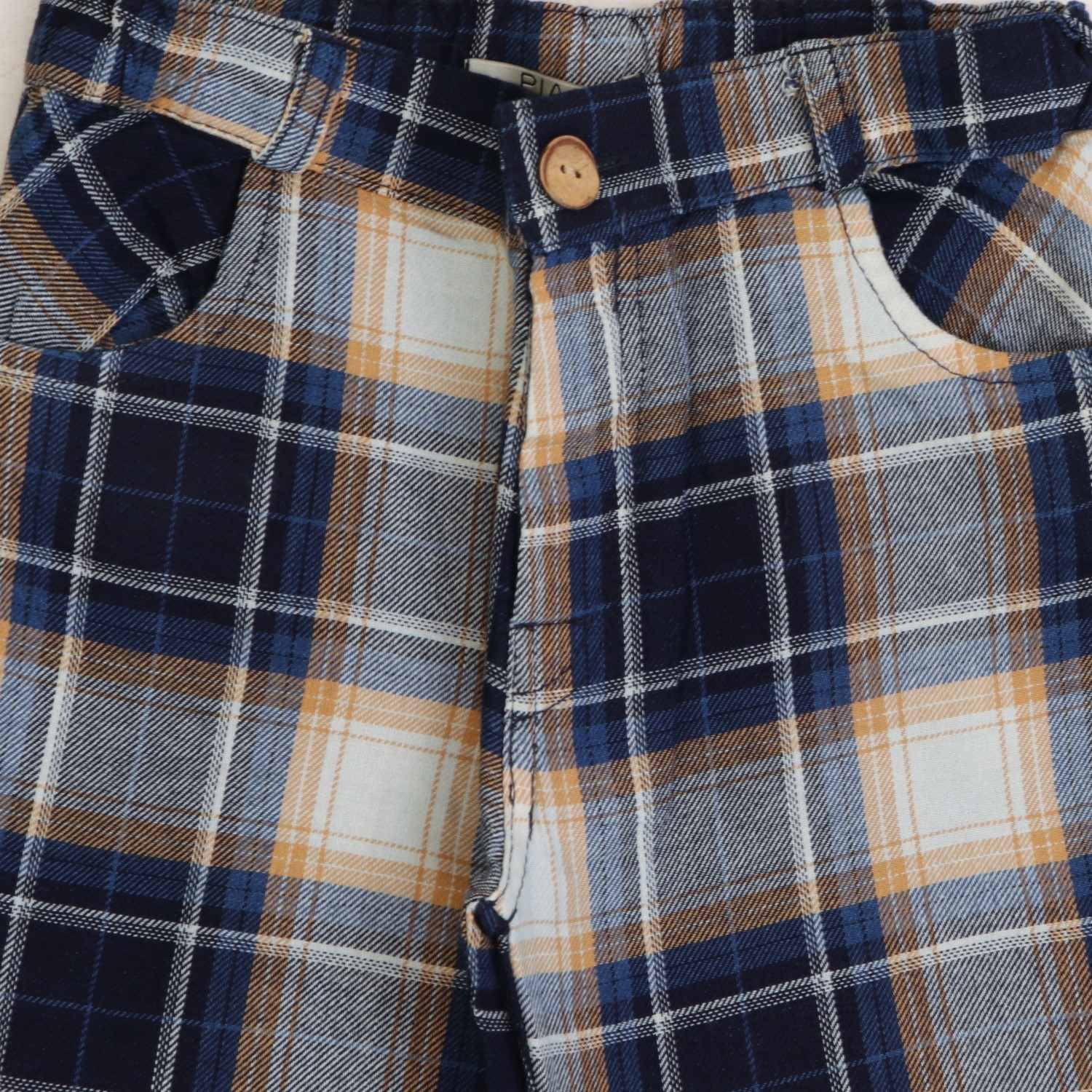 شلوارک ‏ایندیگو چهارخانه‏ (ست با کد 1936)