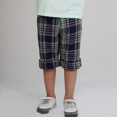 شلوارک ‏ایندیگو چهارخانه‏ (ست با کد 1936)