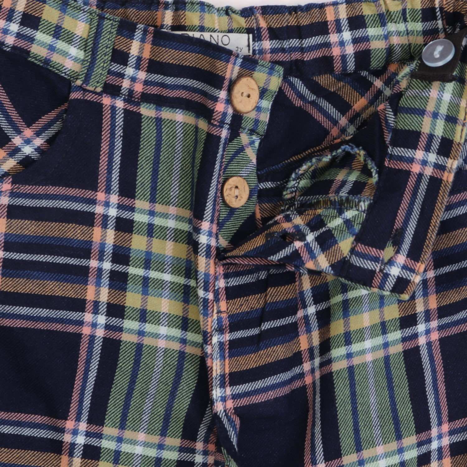 شلوارک ‏ایندیگو چهارخانه‏ (ست با کد 1936)