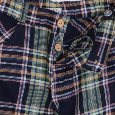 شلوارک ‏ایندیگو چهارخانه‏ (ست با کد 1936)