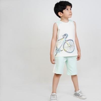 تاپ‏ و شلوارک‏ یکرو لایکرا و دورس ‏دو نخ