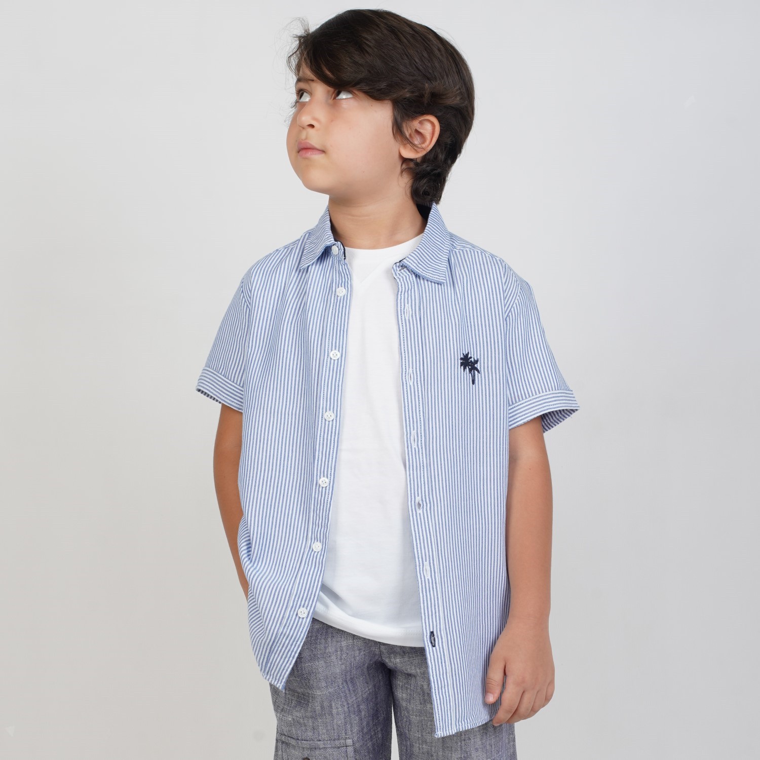 شومیز لینن راه راه (ست با کد 1964)