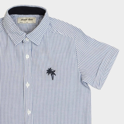 شومیز لینن راه راه (ست با کد 1965)