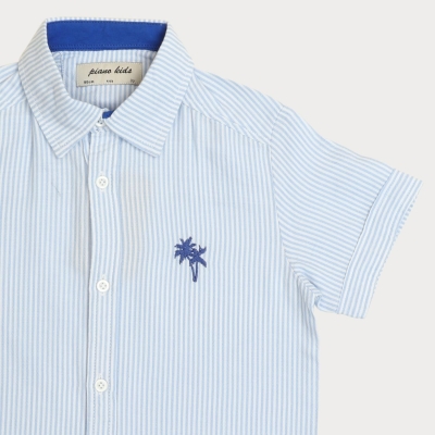 شومیز لینن راه راه (ست با کد 1965)