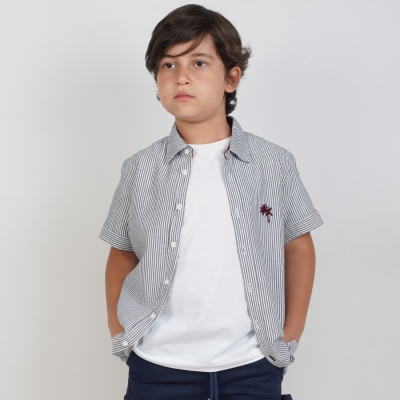 شومیز لینن راه راه (ست با کد 1965)