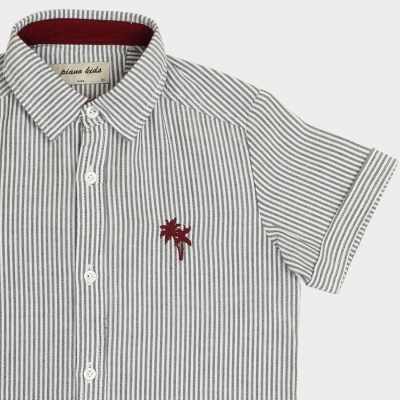 شومیز لینن راه راه (ست با کد 1965)