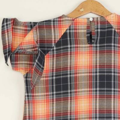 پیراهن نساجی کجراه آستین گره ای