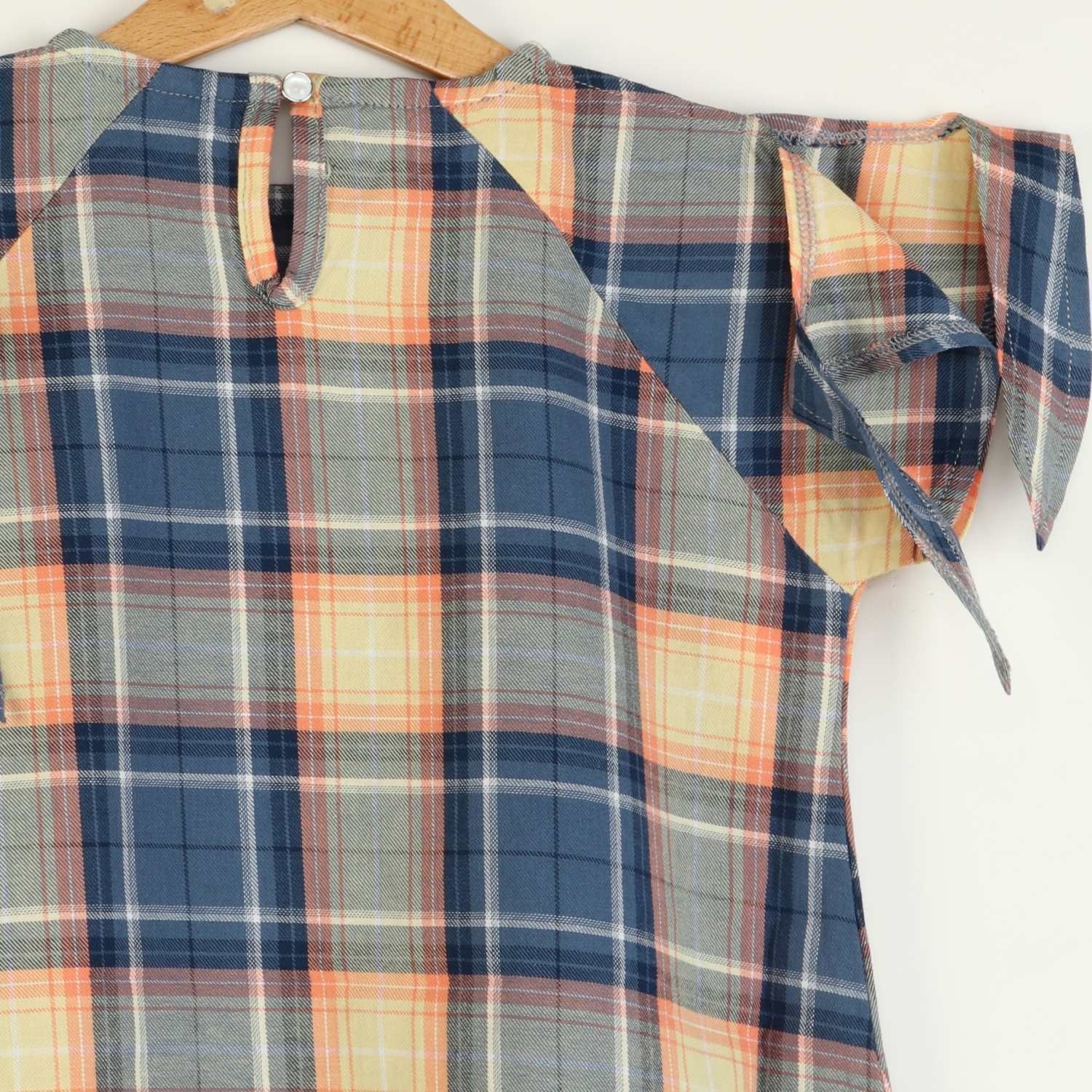 پیراهن نساجی کجراه آستین گره ای