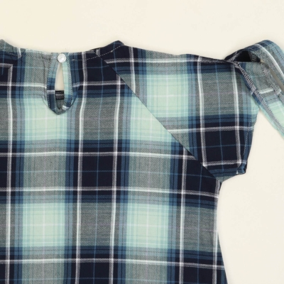 پیراهن نساجی کجراه آستین گره ای