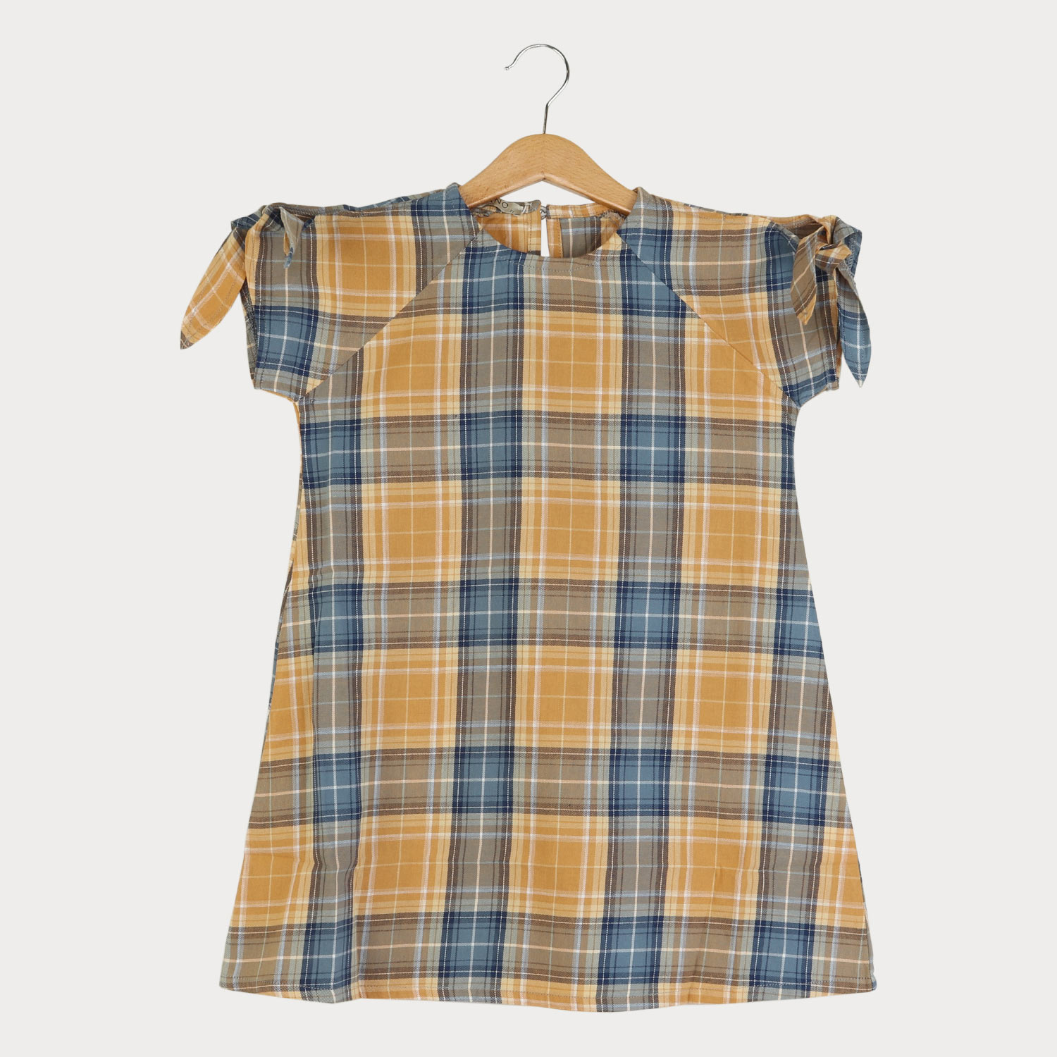 پیراهن نساجی کجراه آستین گره ای