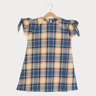 پیراهن نساجی کجراه آستین گره ای