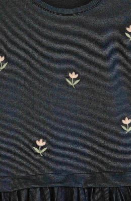 پیراهن یکرو لایکرا لمه دار کمر چین دار