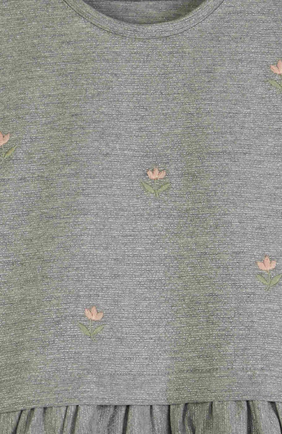 پیراهن یکرو لایکرا لمه دار کمر چین دار