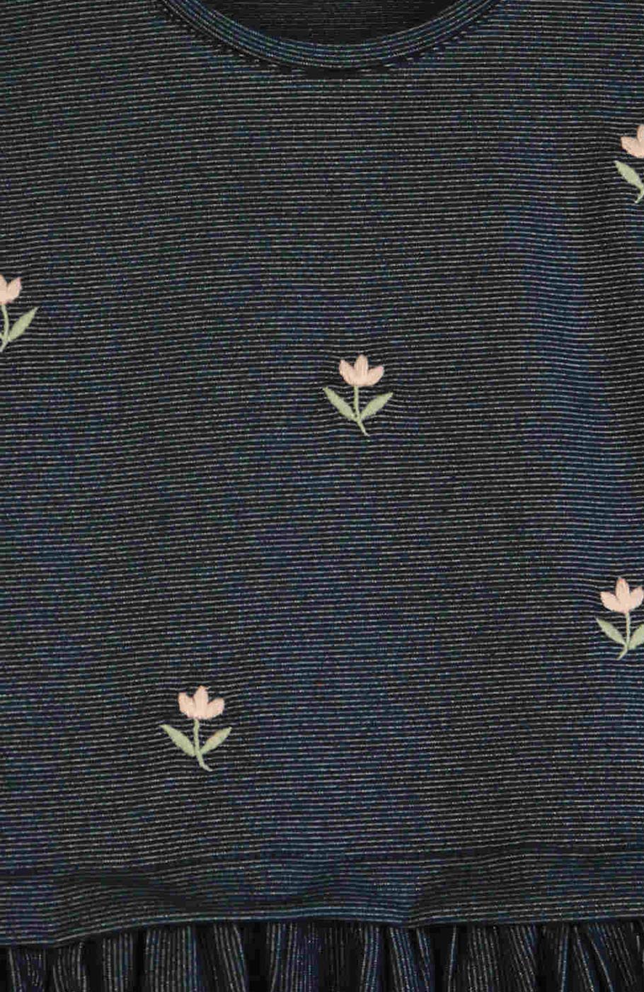 پیراهن یکرو لایکرا لمه دار کمر چین دار